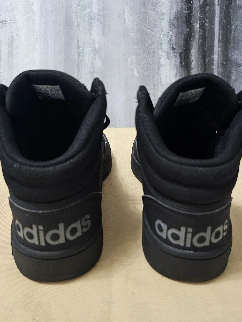 Adidas Hoop 3.0 Mid Classic Black High Top Sneakers Men's Size 8